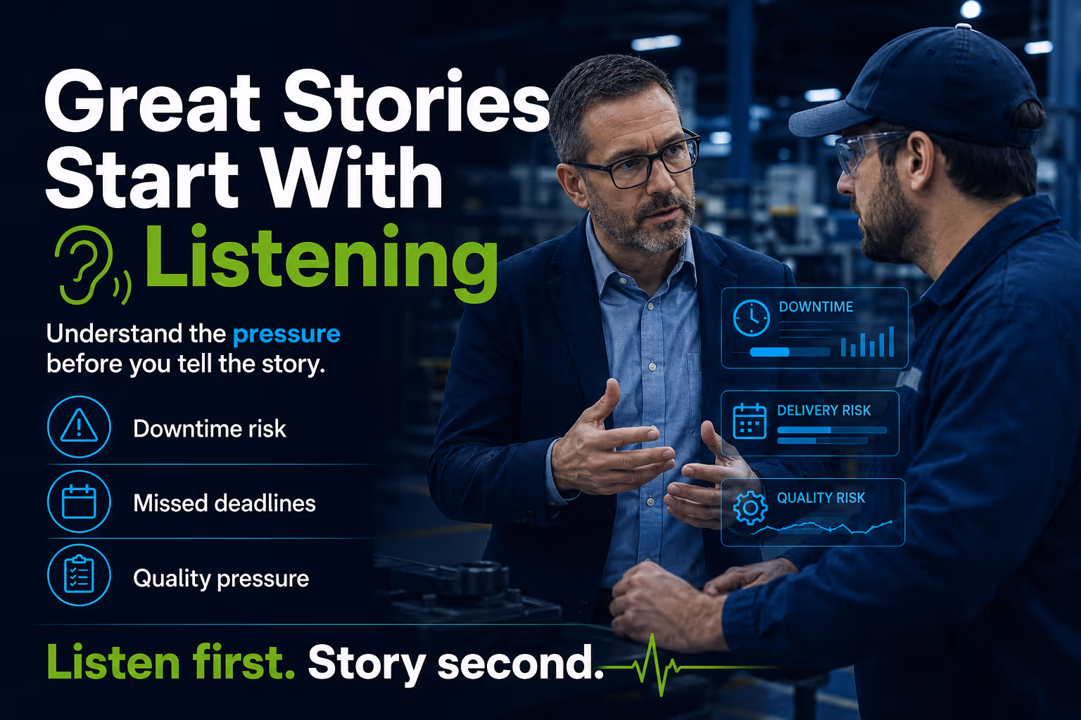 Manufacturing sales start by listening