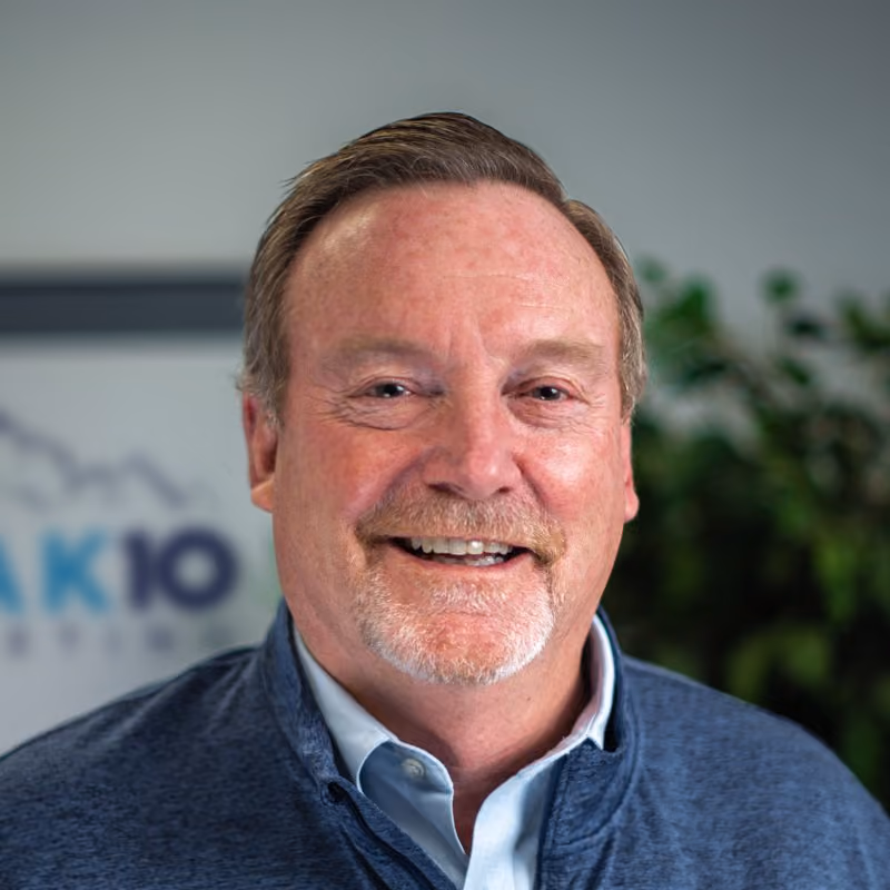 Bob Hackett, Sales Director at Peak 10 Marketing