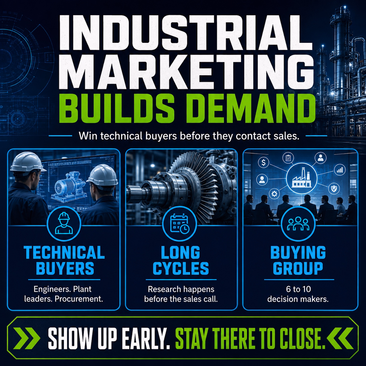 Industrial marketing builds demand