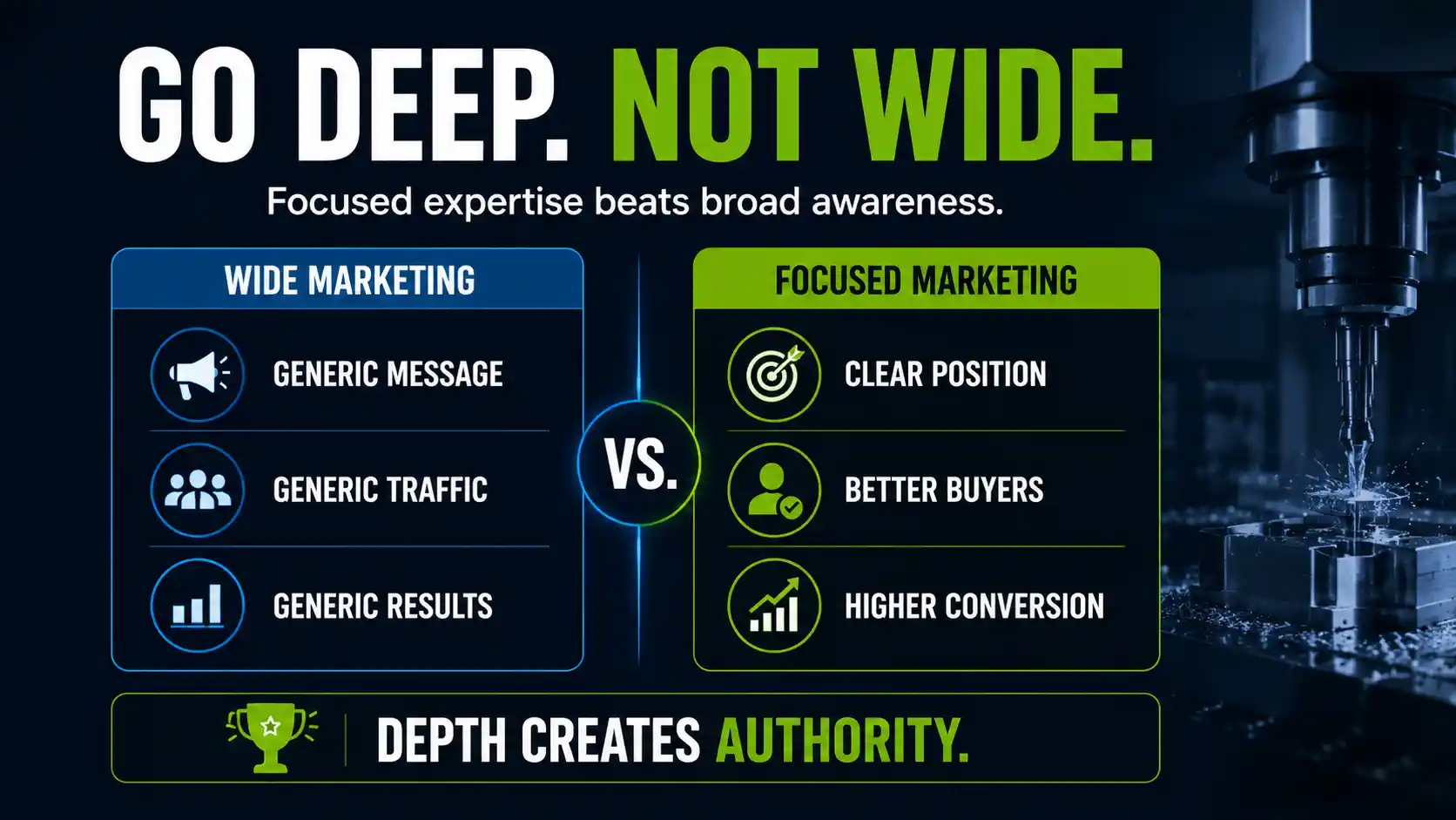 go deep not wide with focused marketing