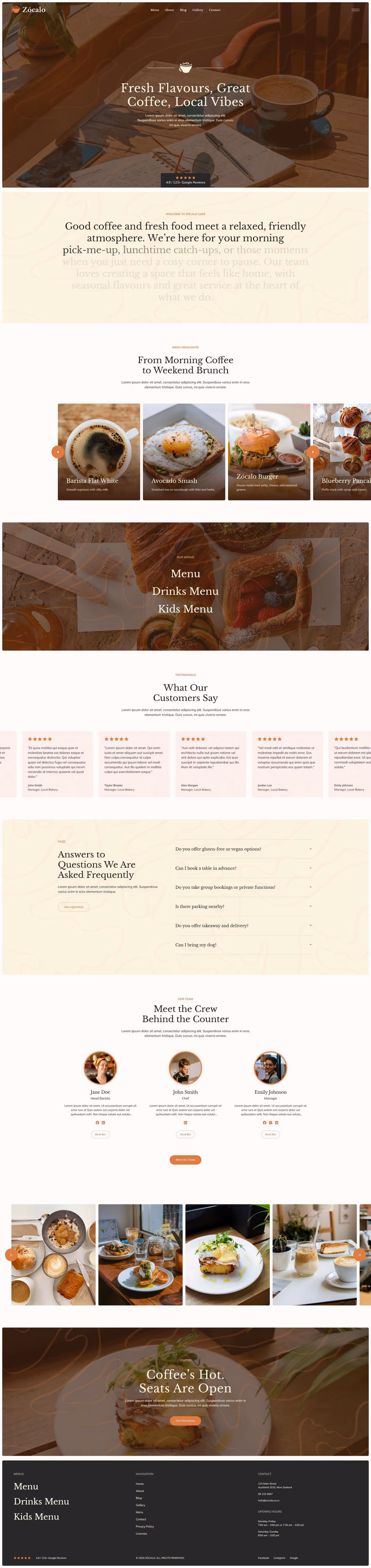 A full page screenshot of the Homepage.