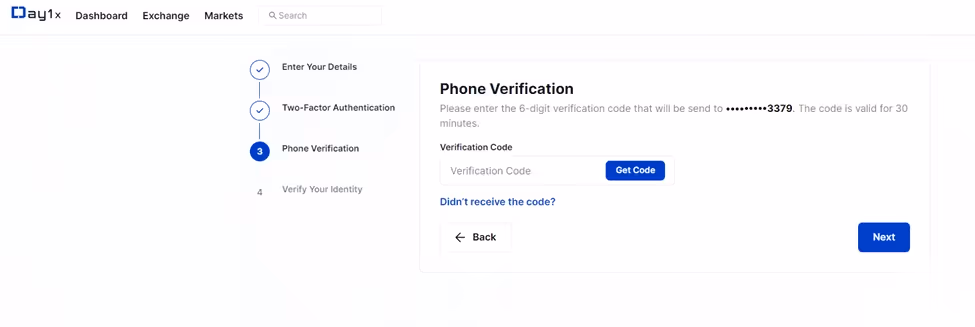 Phone Verification Page