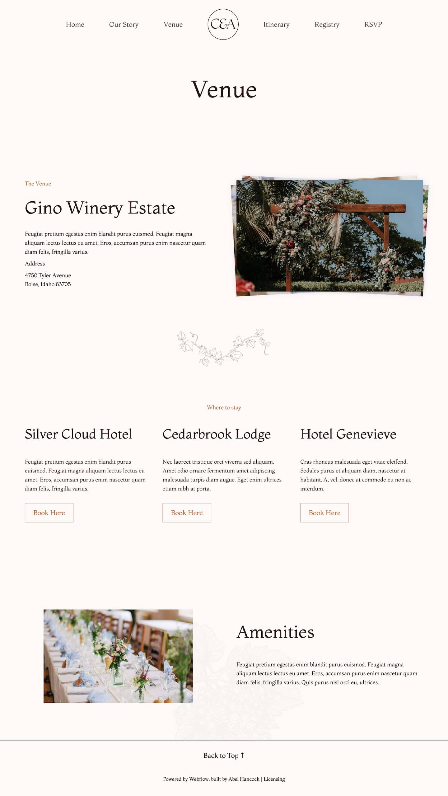 Forever Wedding Webflow Template screenshot