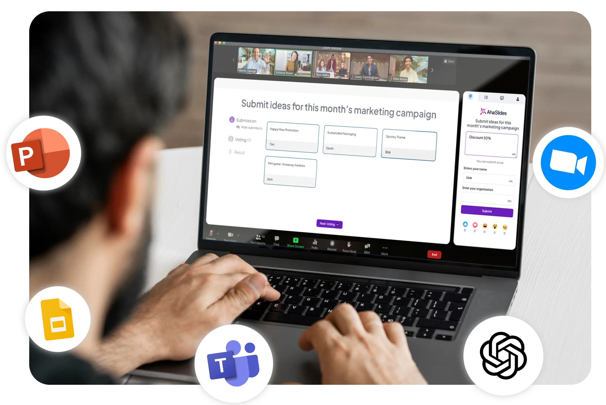 AhaSlides' forskellige integrationer