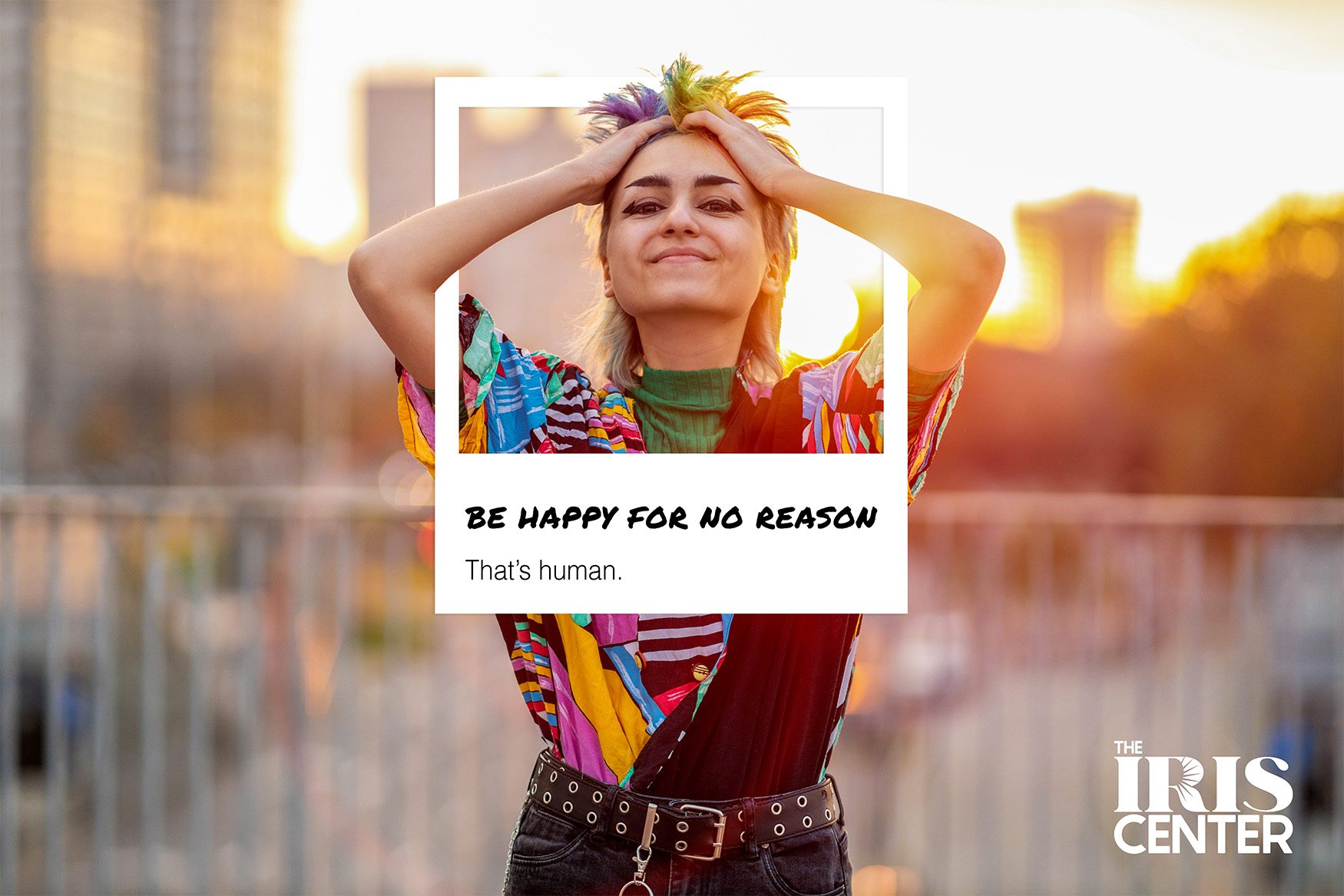 I am human campaign imagery created for The Iris Center, Radically Human Healthcare. Designed by A Brand Above