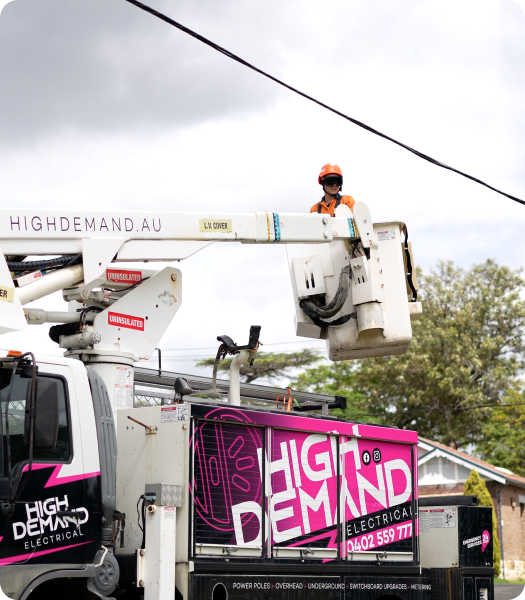 HD power pole - core hole drilling for power pole