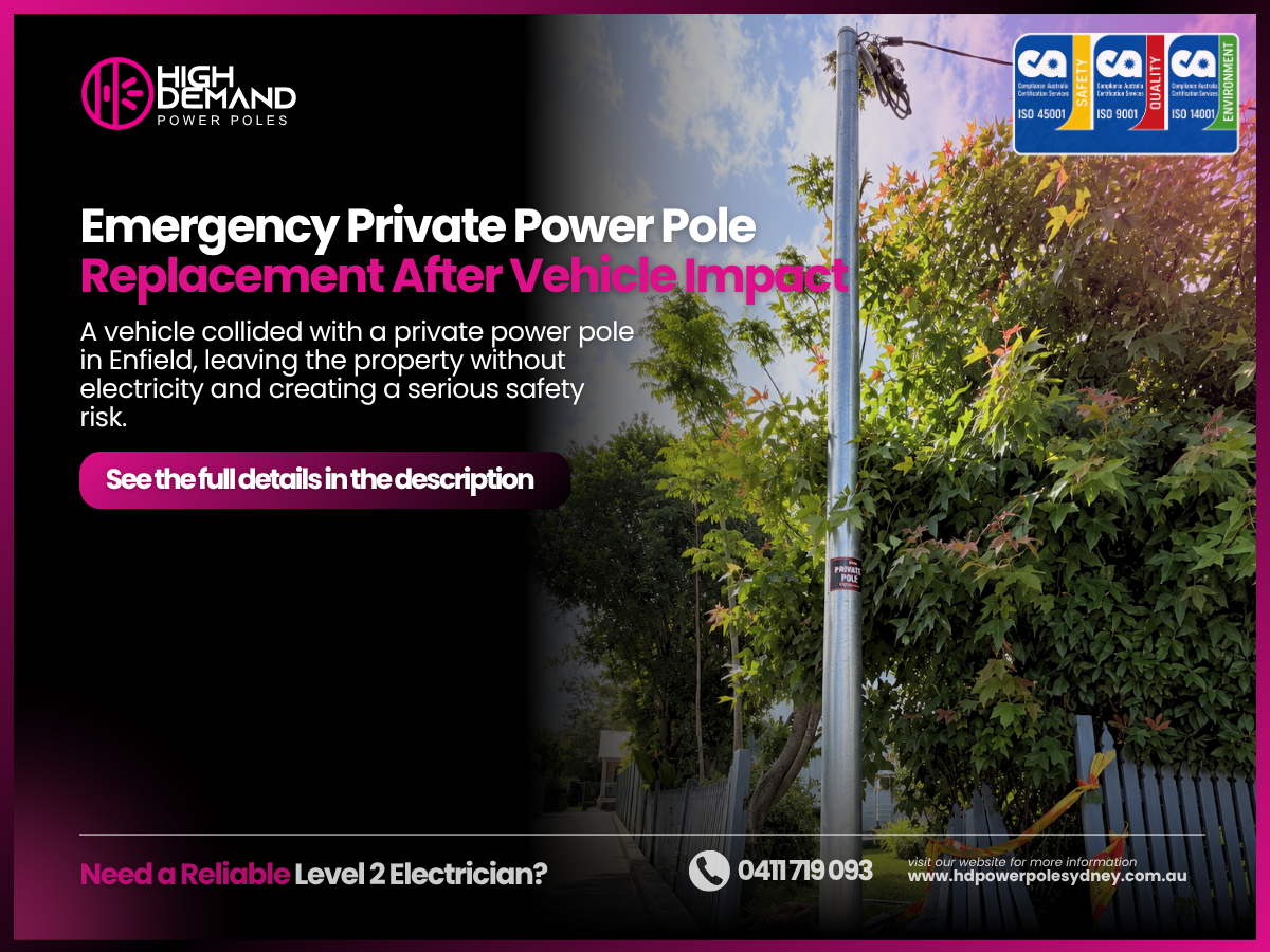 Emergency Pole Replacement After a Vehicle Impact in Enfield