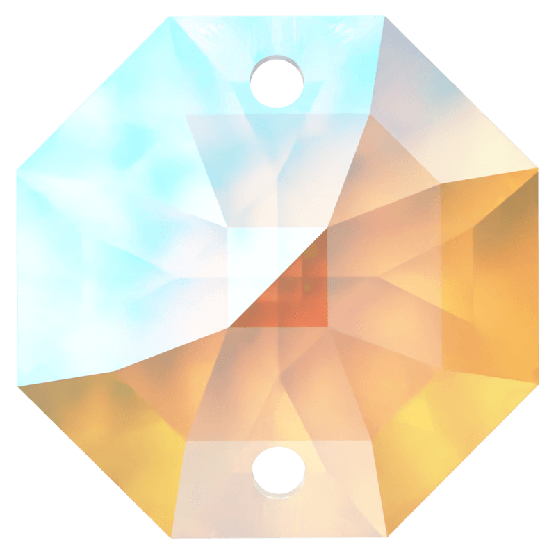 Octagon Lily Crystal Blue AB