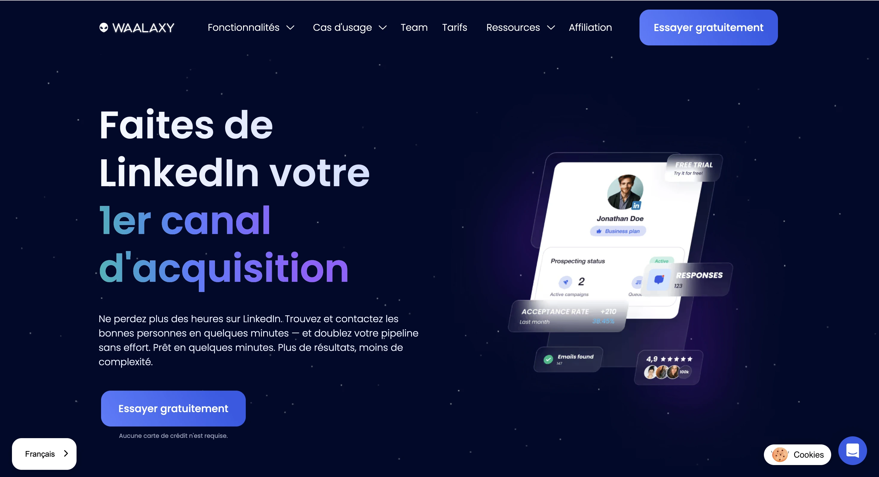 Home page Waalaxy