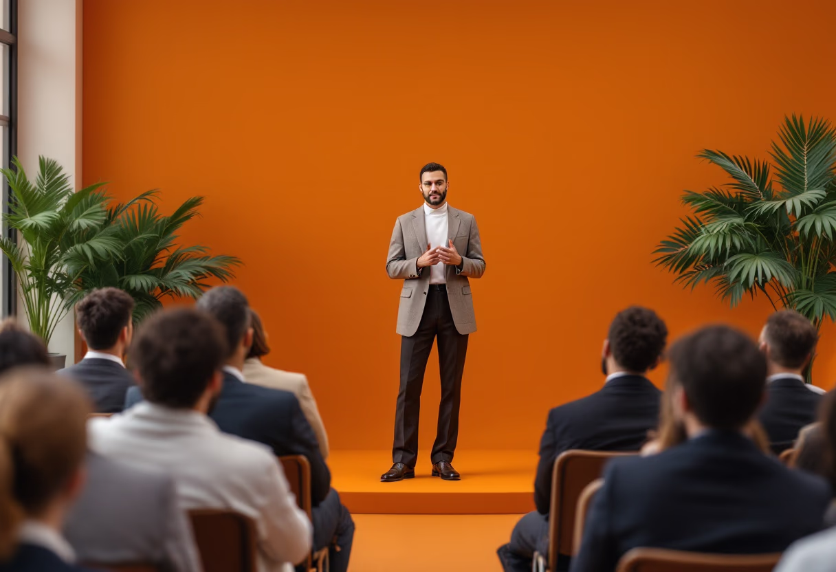 image of an educational seminar in progress (for a veterinary clinic)
