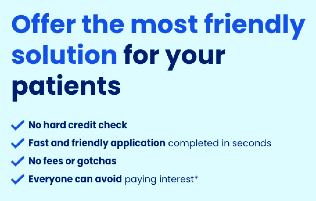 Sunbit Dental merchant page asterisk.