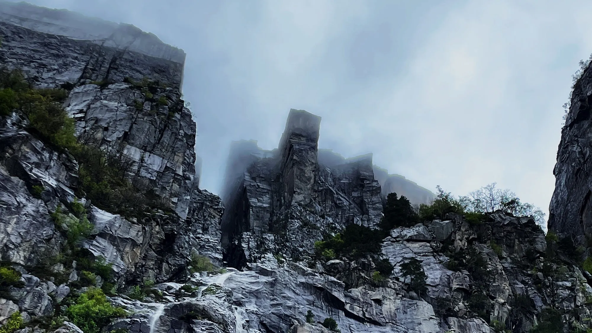 The pulpit rock viewed from the fjords