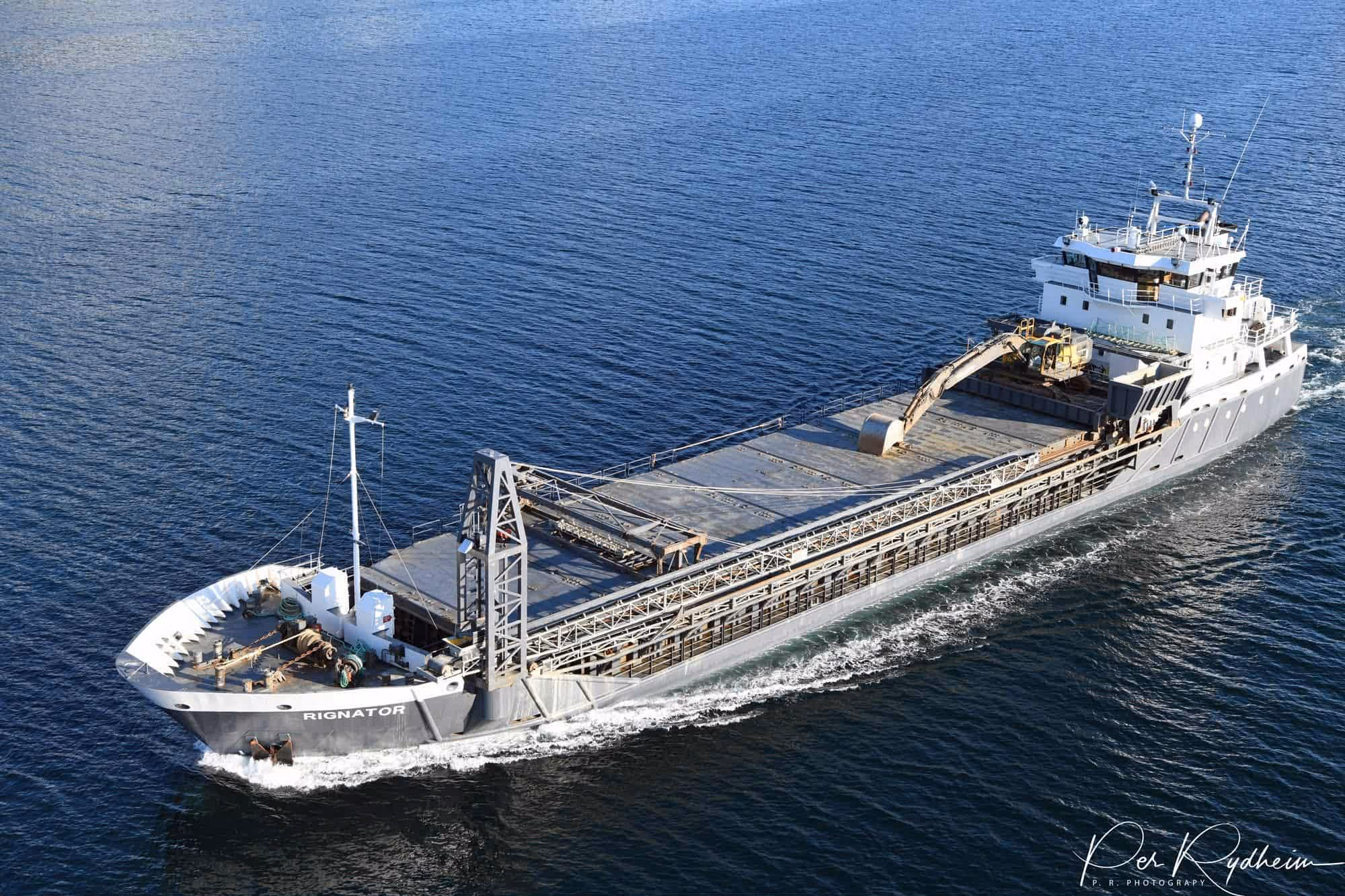 overhead picture of MV Rignator