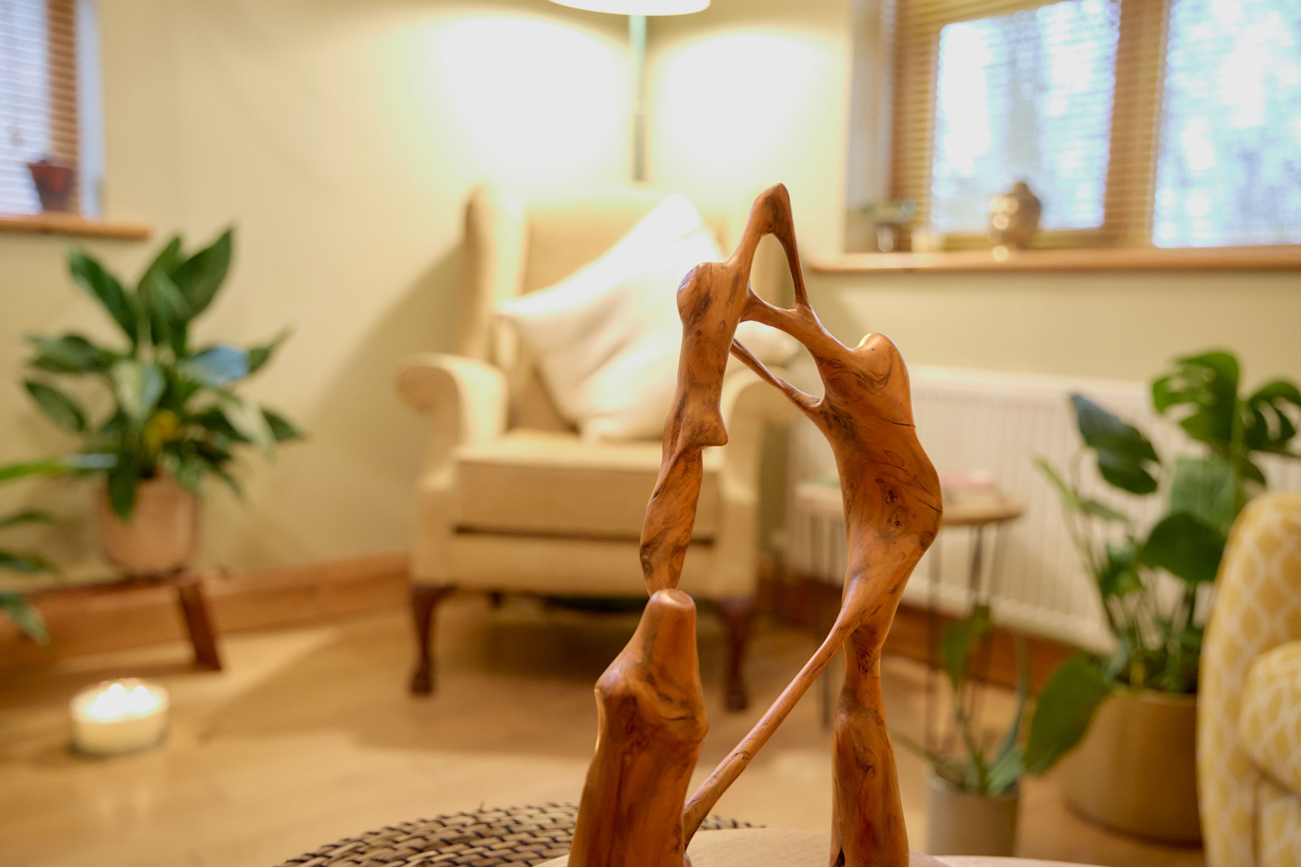 • Interior of a calm, welcoming therapy practice room