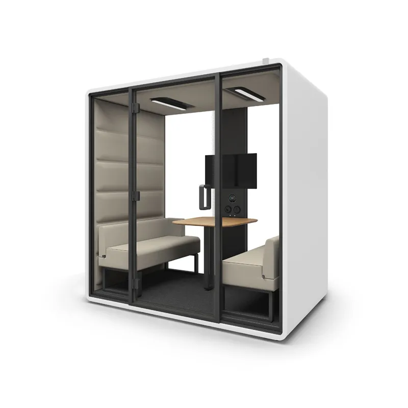 Hushoffice akoestische vergadercabine 4-persoons vergaderruimte voor kantoor