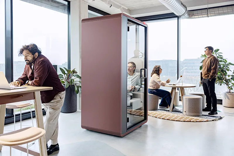 Hushoffice Hushfree S Hybrid premium mobiele werkplek kantoor