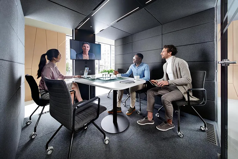 Hushoffice Hushmeet L kantoor unit voor op de werkvloer