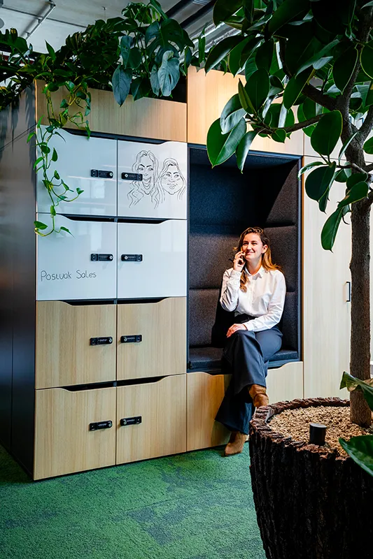 Hushoffice hushLock alles-in-één vrijstaande kantoorkast voor kantoor