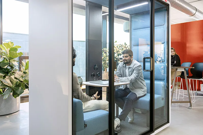 Hushfree XM premium akoestische 2-persoons mobiele vergaderruimte voor kantoor