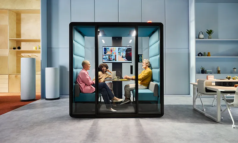 Optimale plaatsing van een kantoorunit Mikomax Hushoffice cabines
