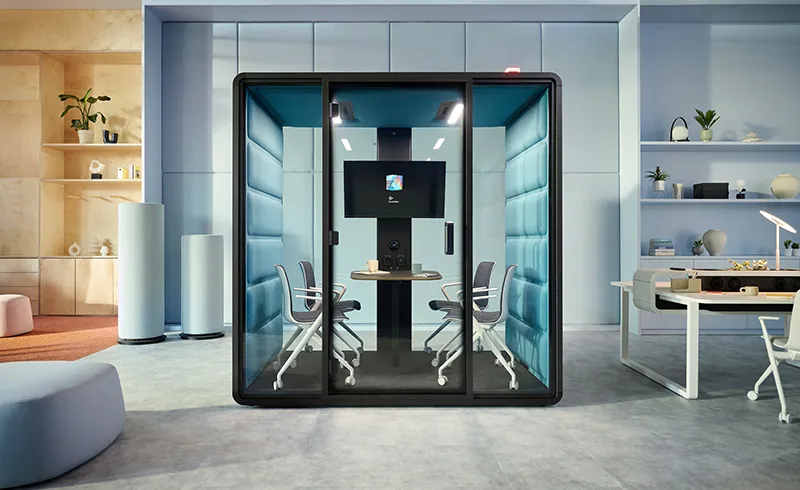 Optimale plaatsing van een kantoorunit Mikomax Hushoffice cabines