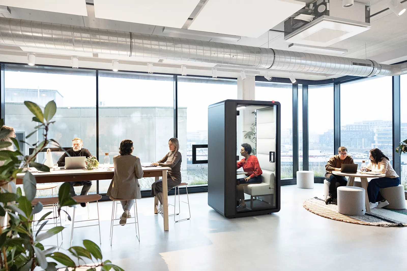 Optimale plaatsing van een kantoorunit Mikomax Hushoffice cabines