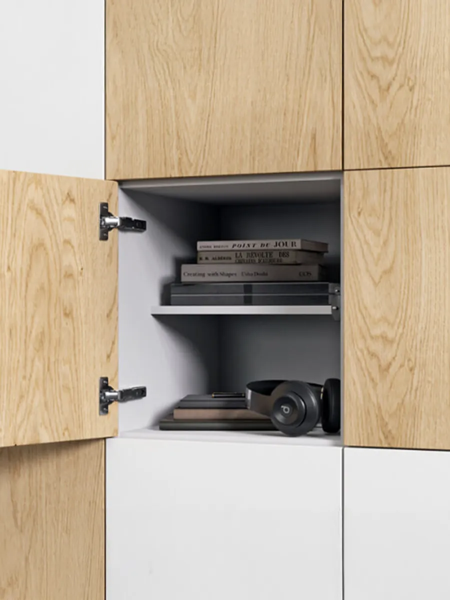 Afsluitbare archiefkast met extra planken