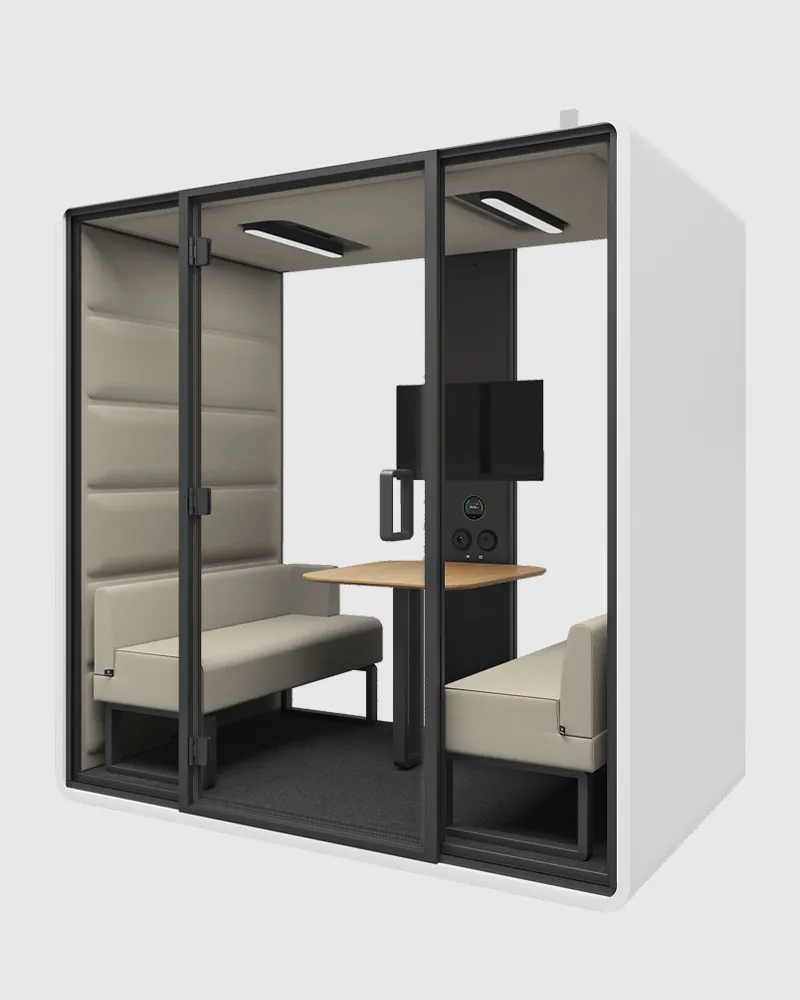 Hushoffice Hushfree M 4-persoons akoestische cabine voor focus en samenwerking
