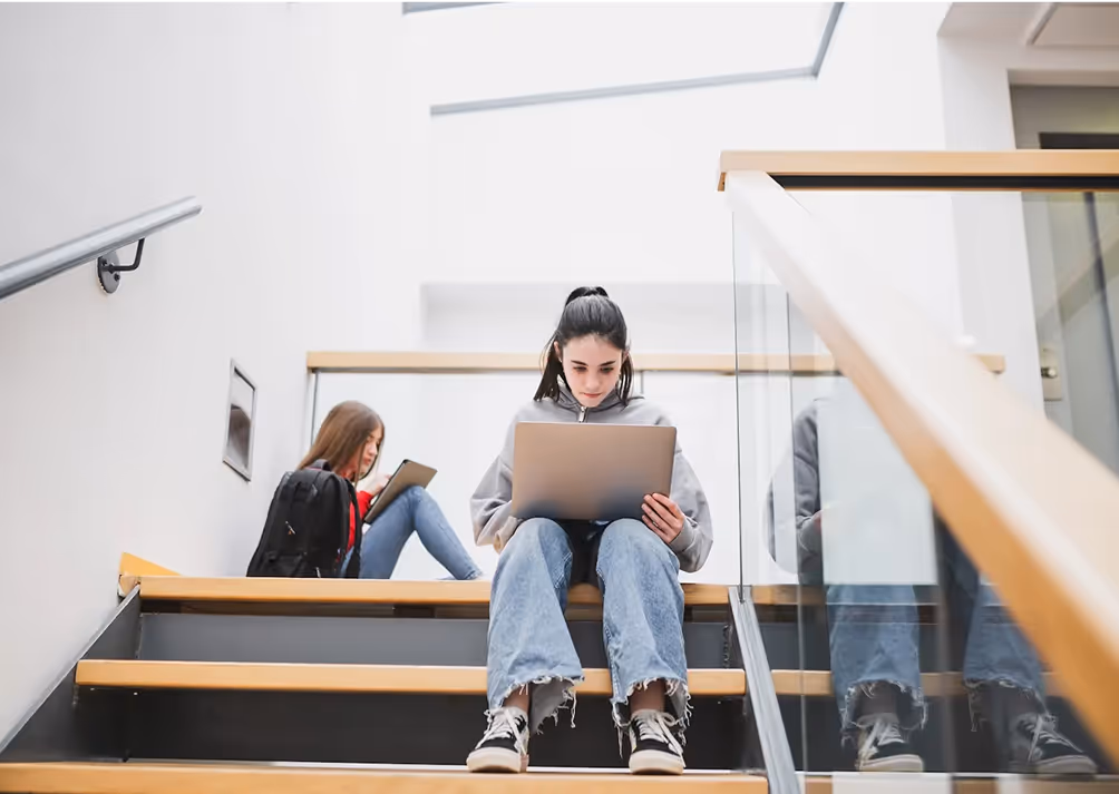Students studying