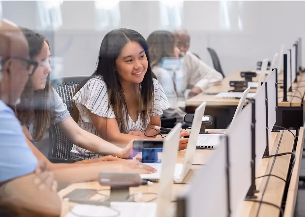 Students co-working