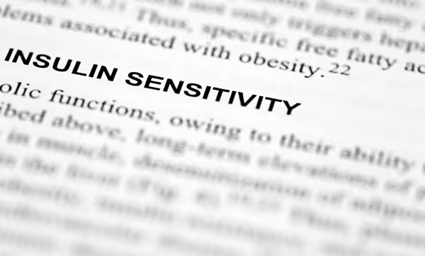 Close-in of a paper related to insulin sensitivity.