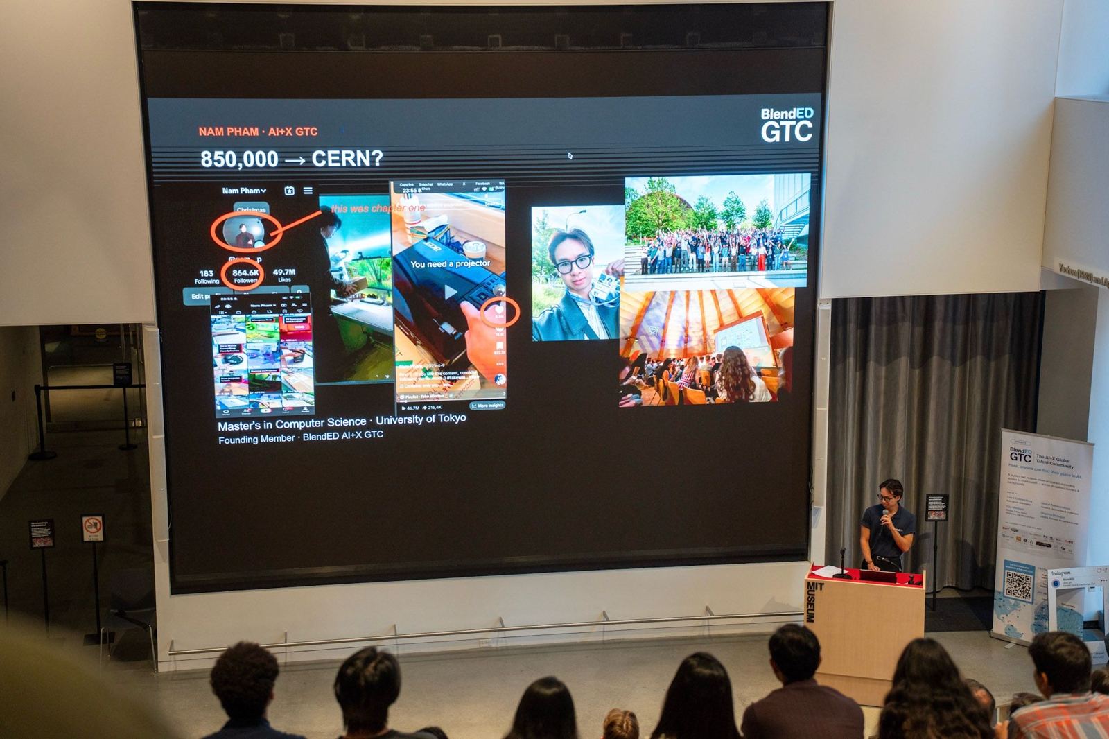 Nam presenting at the AI+X Meetup