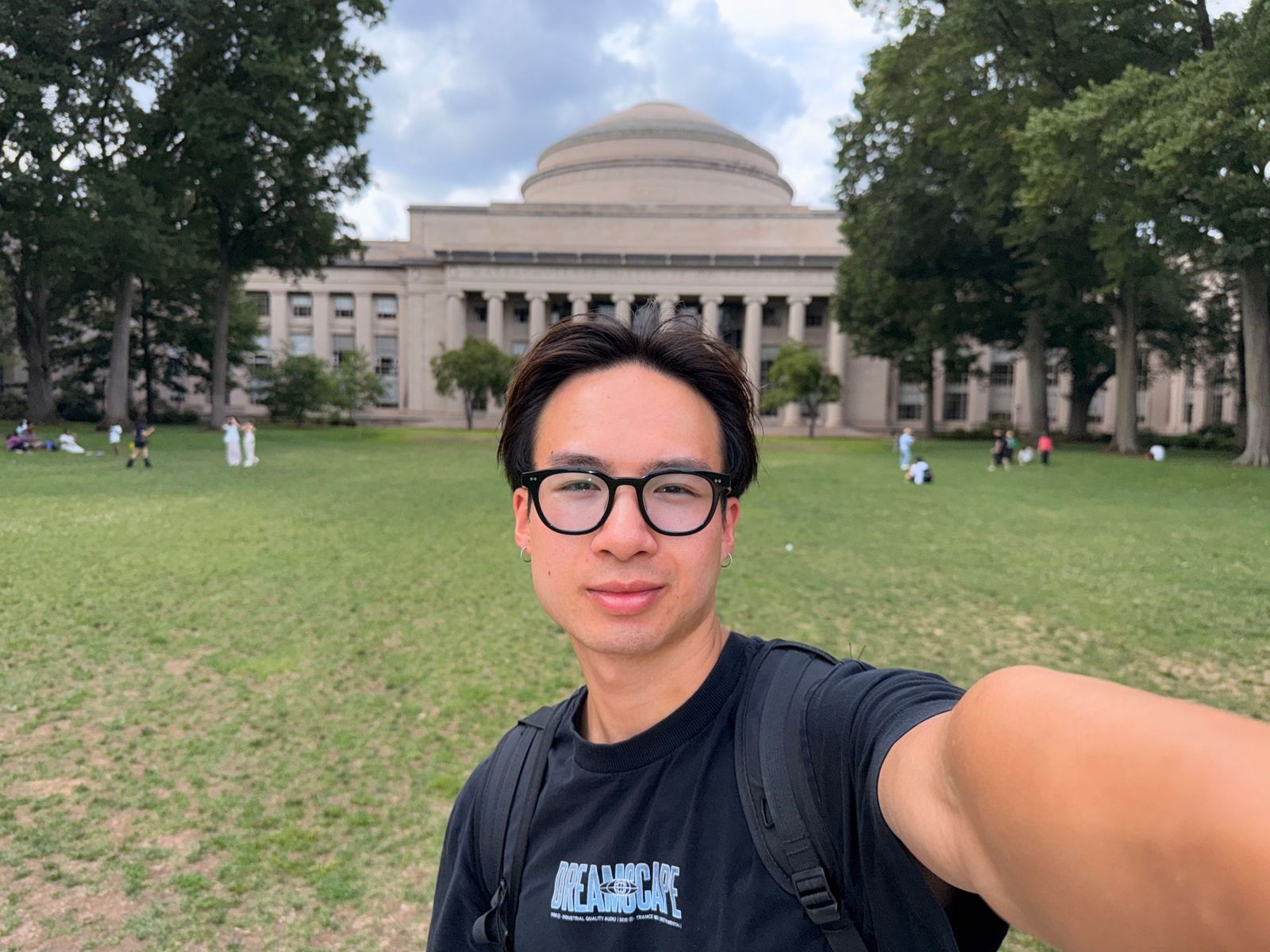 On campus in Cambridge