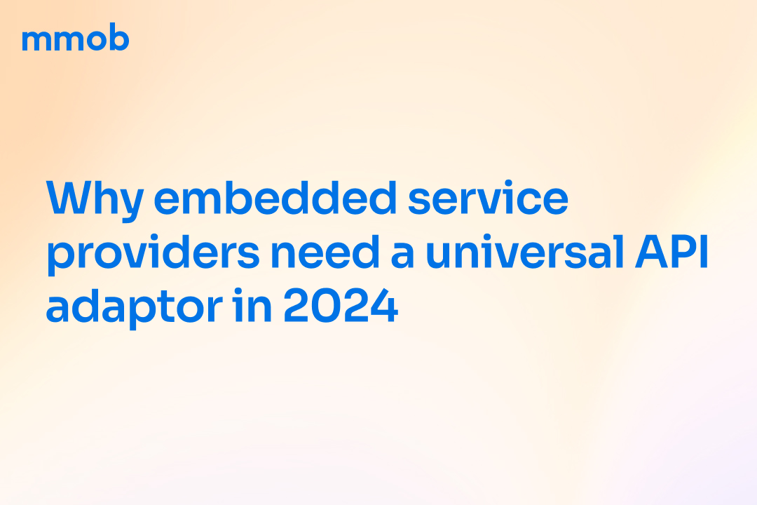 Why embedded service providers need a universal API adaptor in 2024