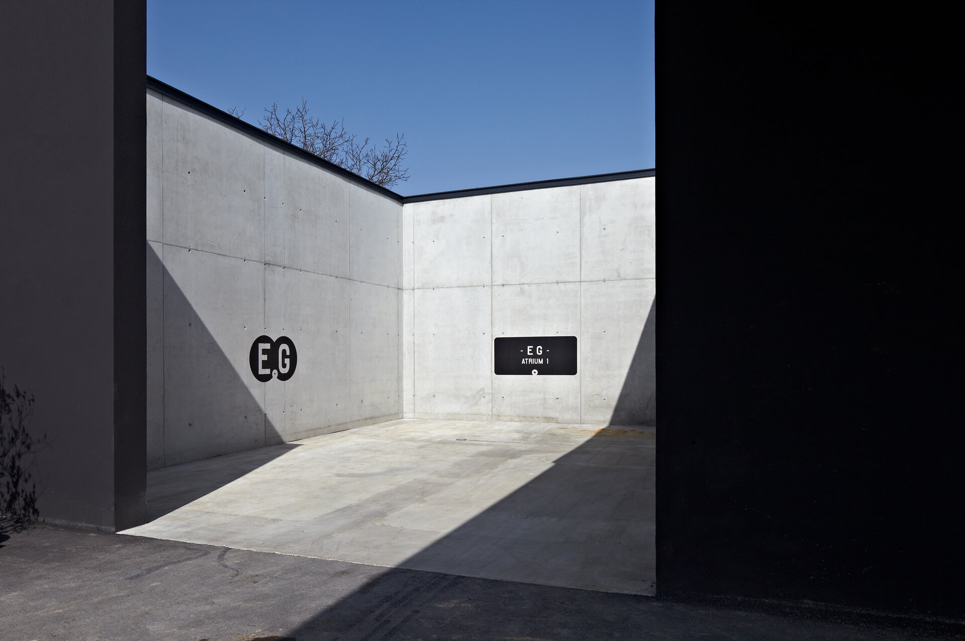 Loimer Haus Terrasse aus Weiß mit weißen Wänden umgeben