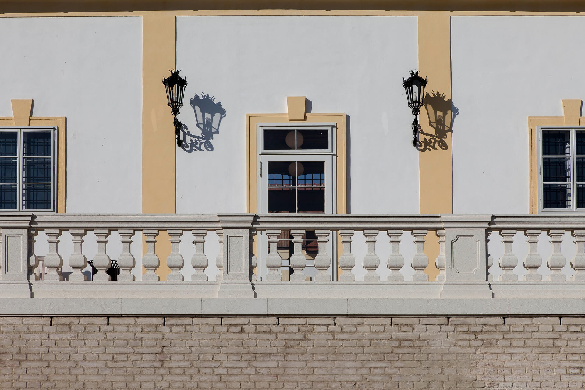 Schlosshof Außen Fenster Ansicht