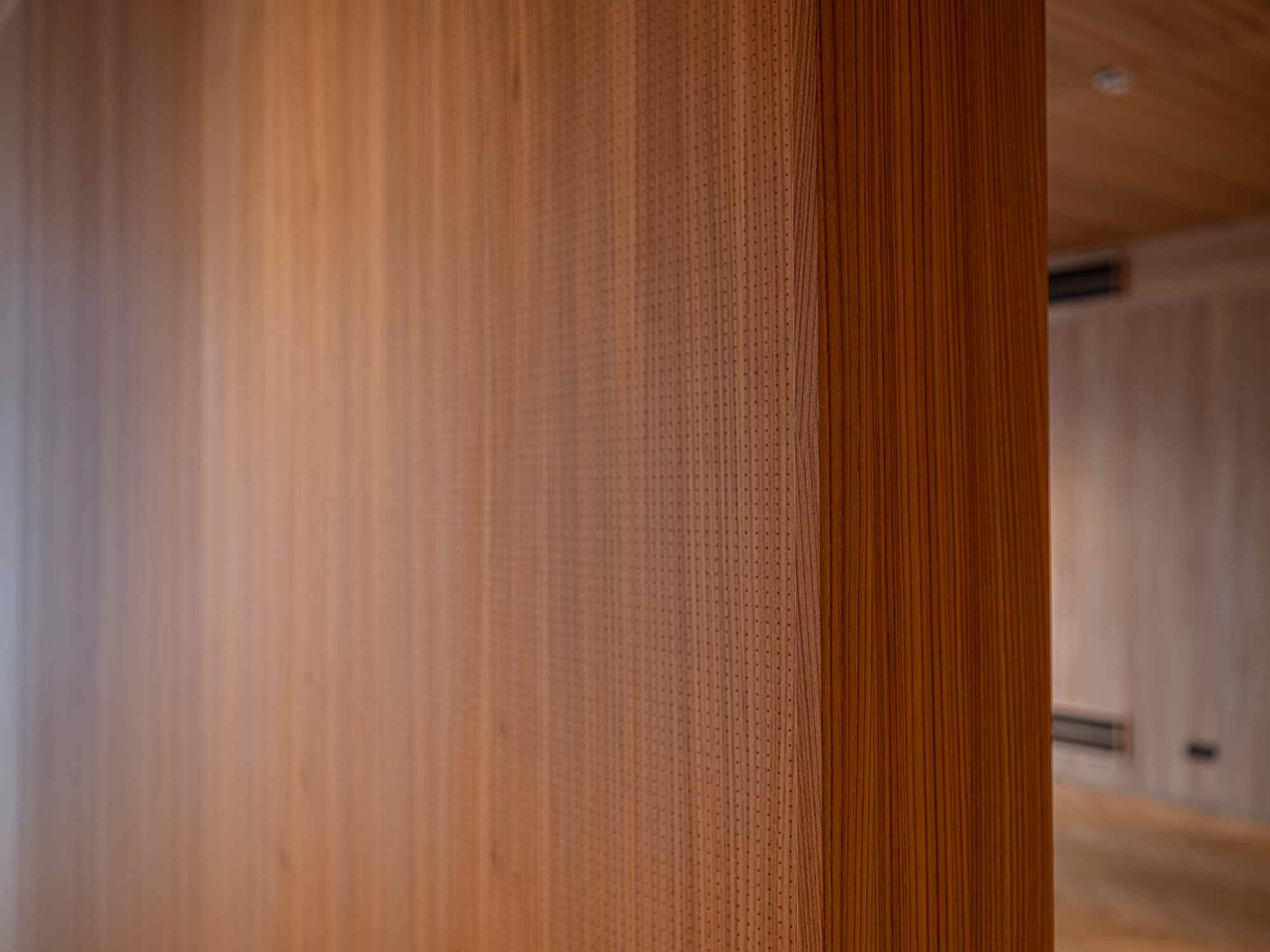 Detail einer Holzverbindung – Wand oder Türzarge