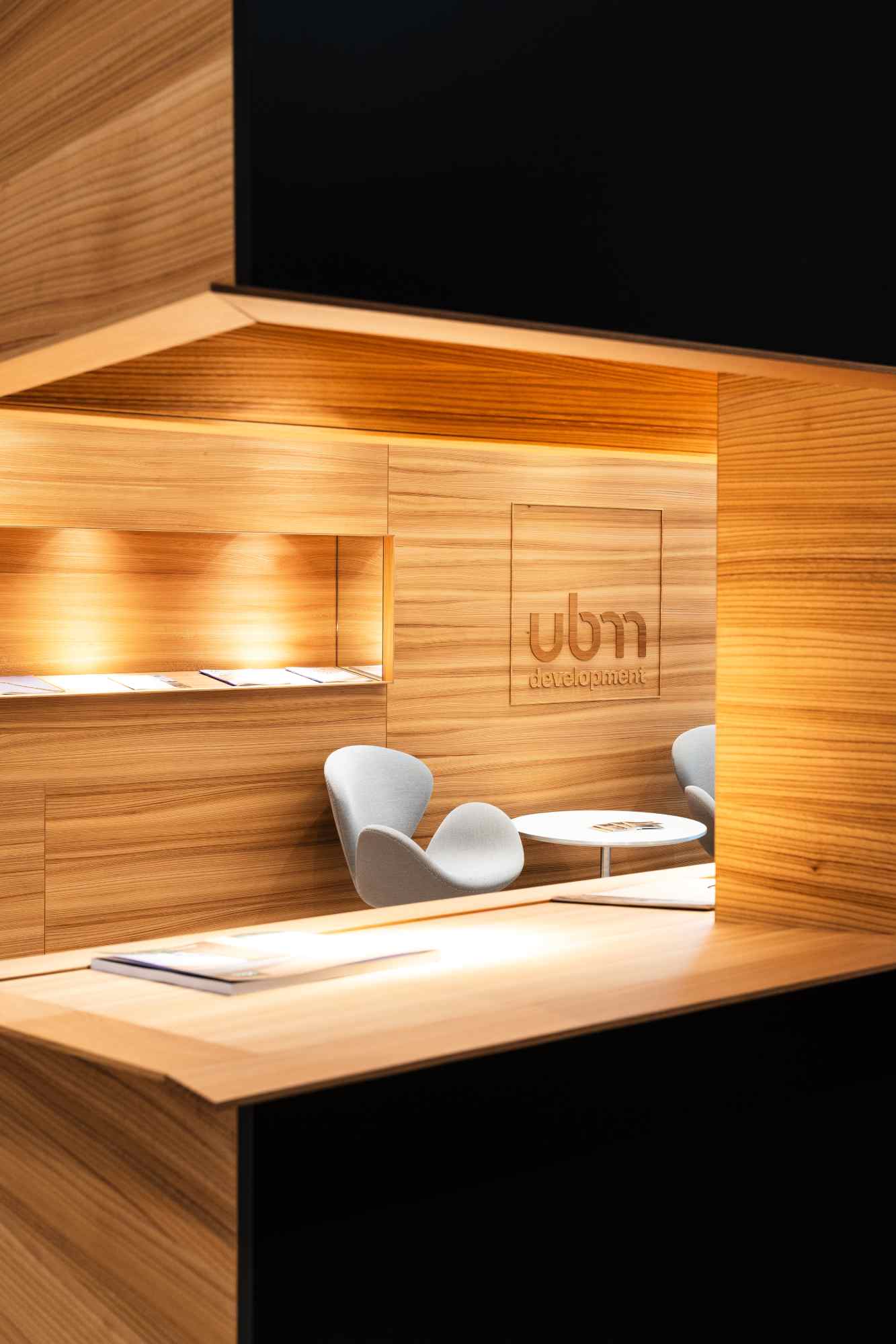 UBM-Rezeption mit Logo.