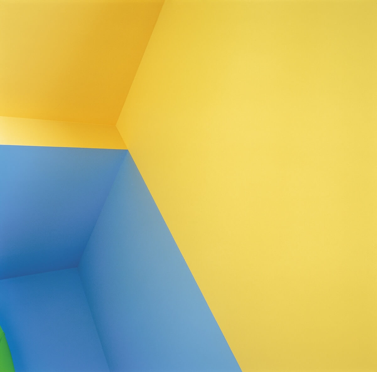 Gelb-Blaue Wandfarbe im Haus