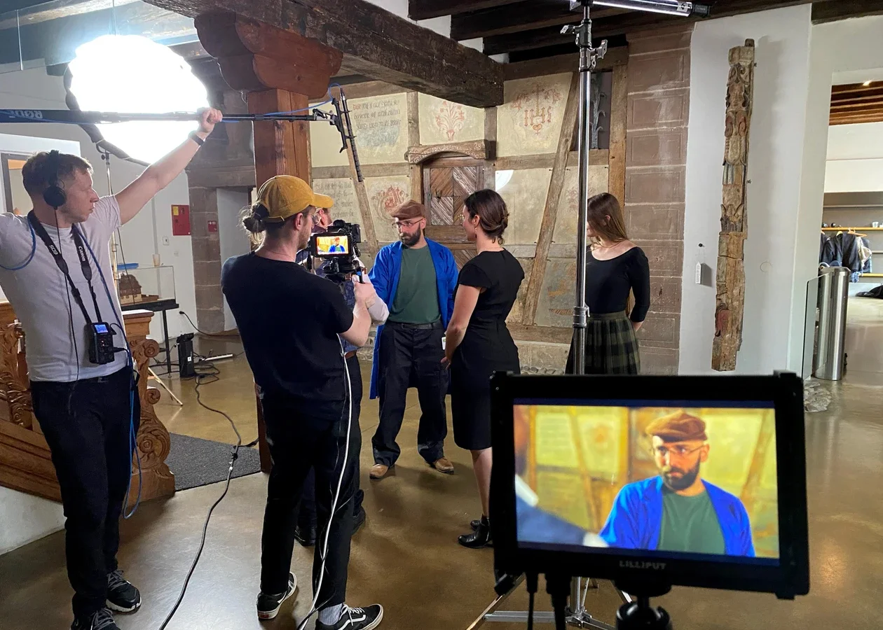 Vue du tournage du jeu interactif le Masque du Diable