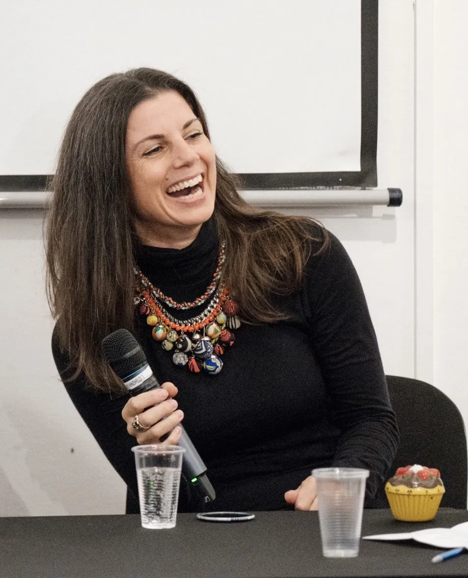 Imogen speaking at an event