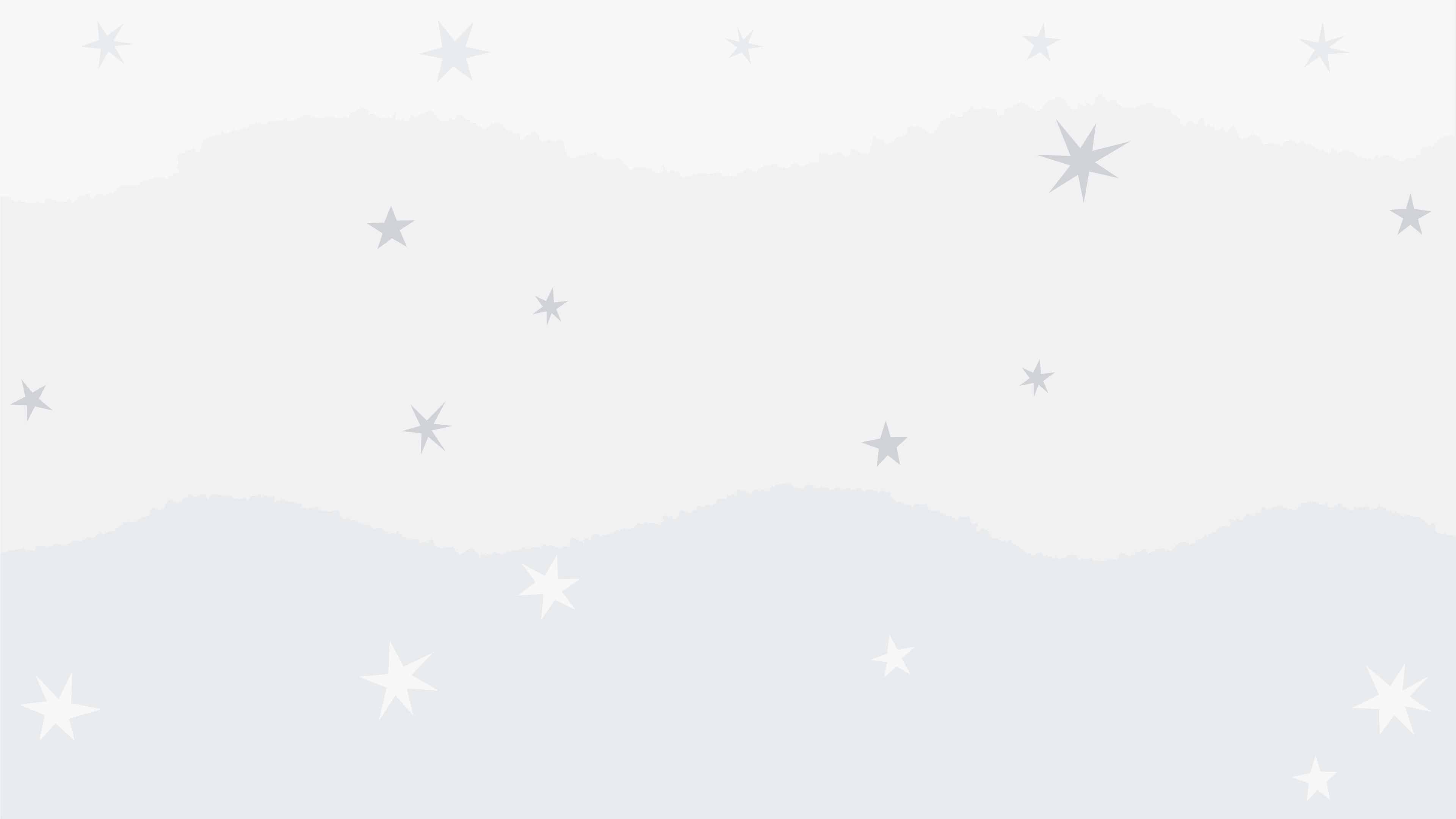 Background design with different shades of gray in wavy layers and scattered star shapes