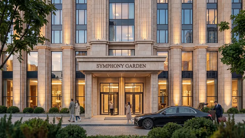 View of the entrance zone and commercial spaces.