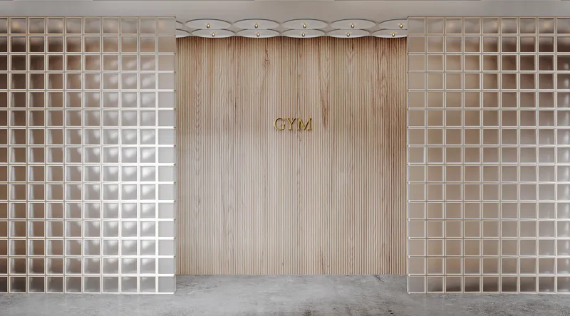 Modern, well-lit entrance to the main gym and fitness area.