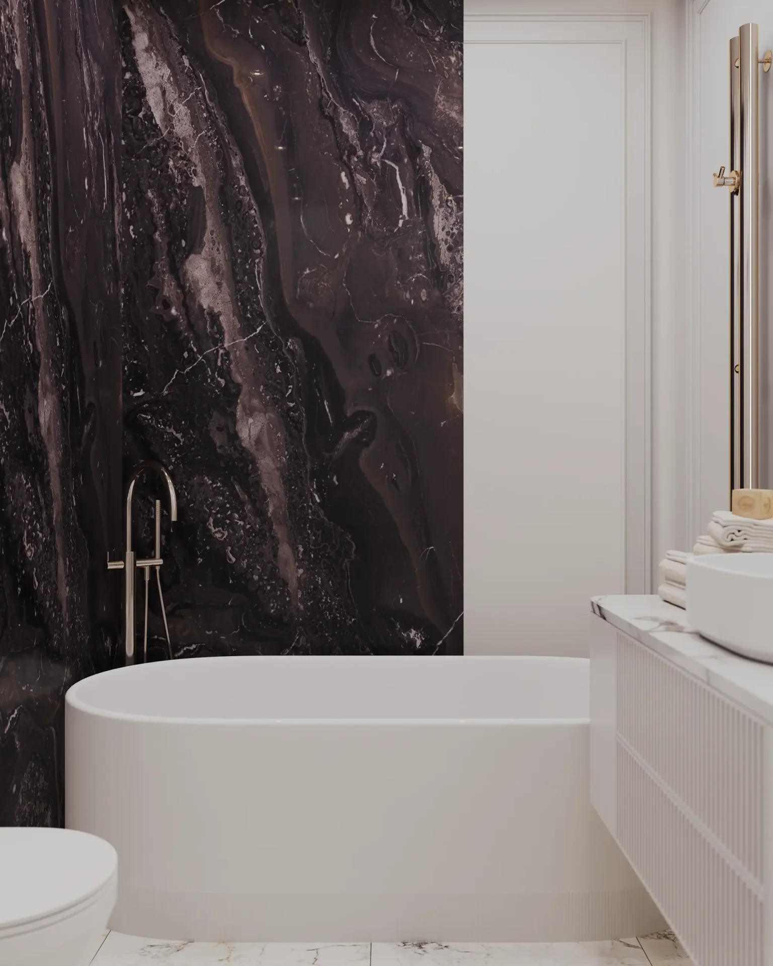 Luxurious bathtub feature in master ensuite bathroom