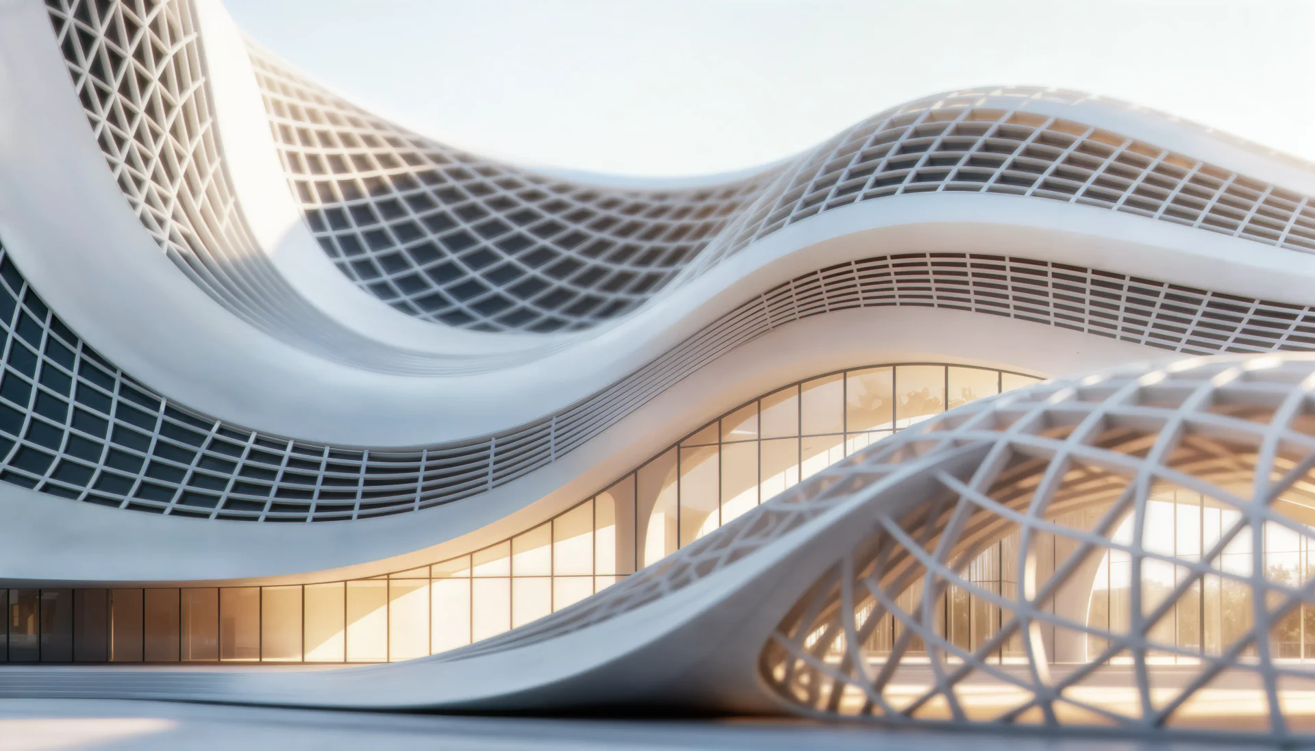 Modern architectural building concept design with clean lines.