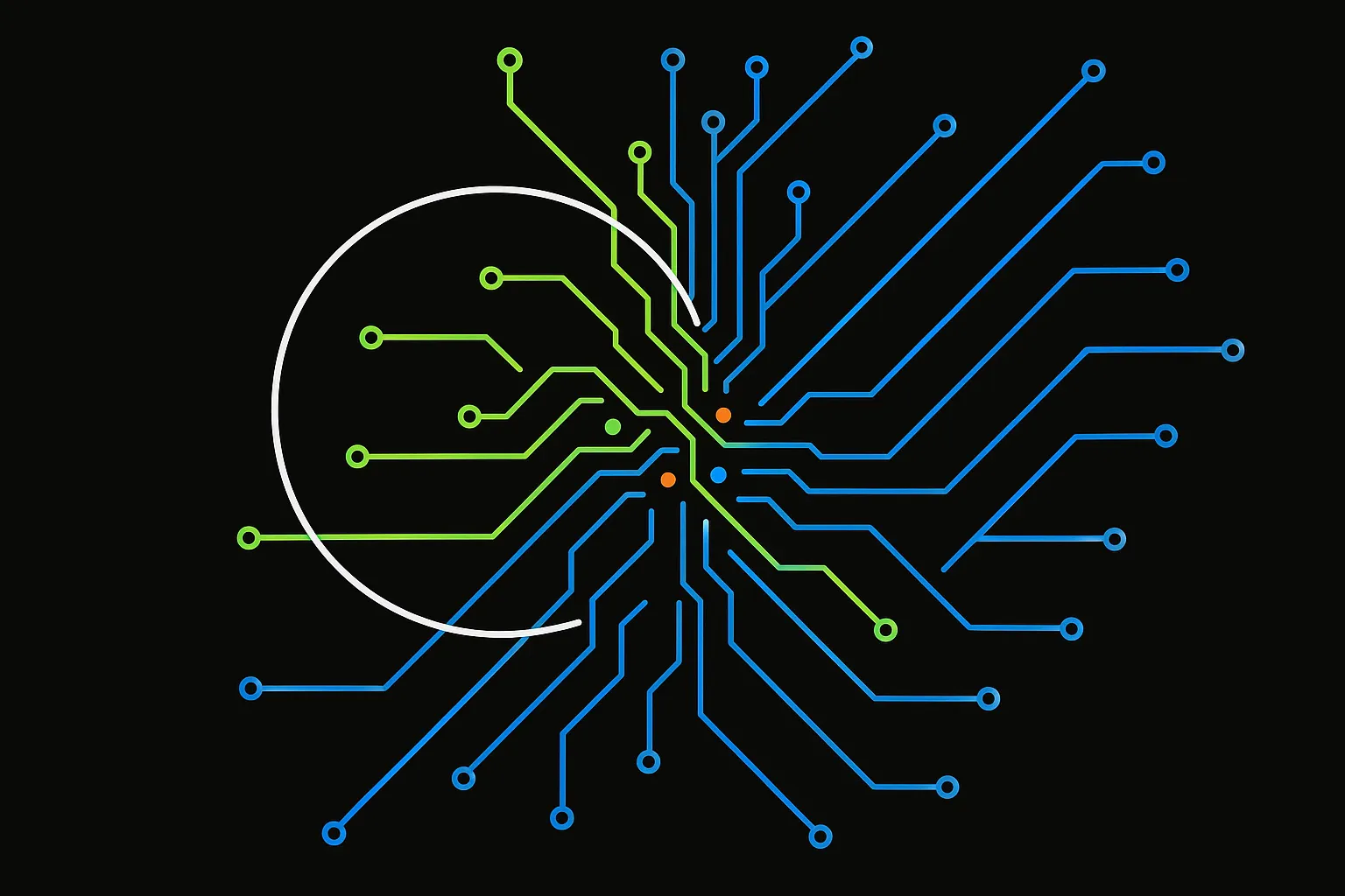 Visualization of AI-enhanced decision intelligence powering strategic content architecture choices for exponential business growth and higher conversion rates