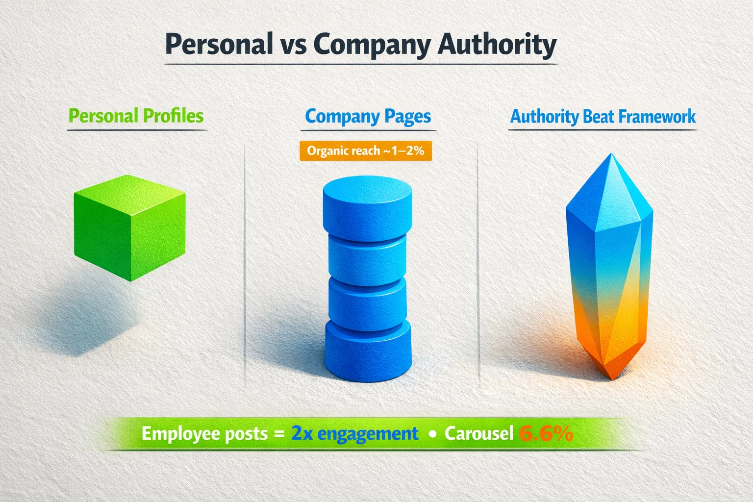Compare where to invest energy: personal profiles consistently outperform company posts — test your state with the LinkedIn Assessment: https://www.pagebody.ai/linkedin-assessment