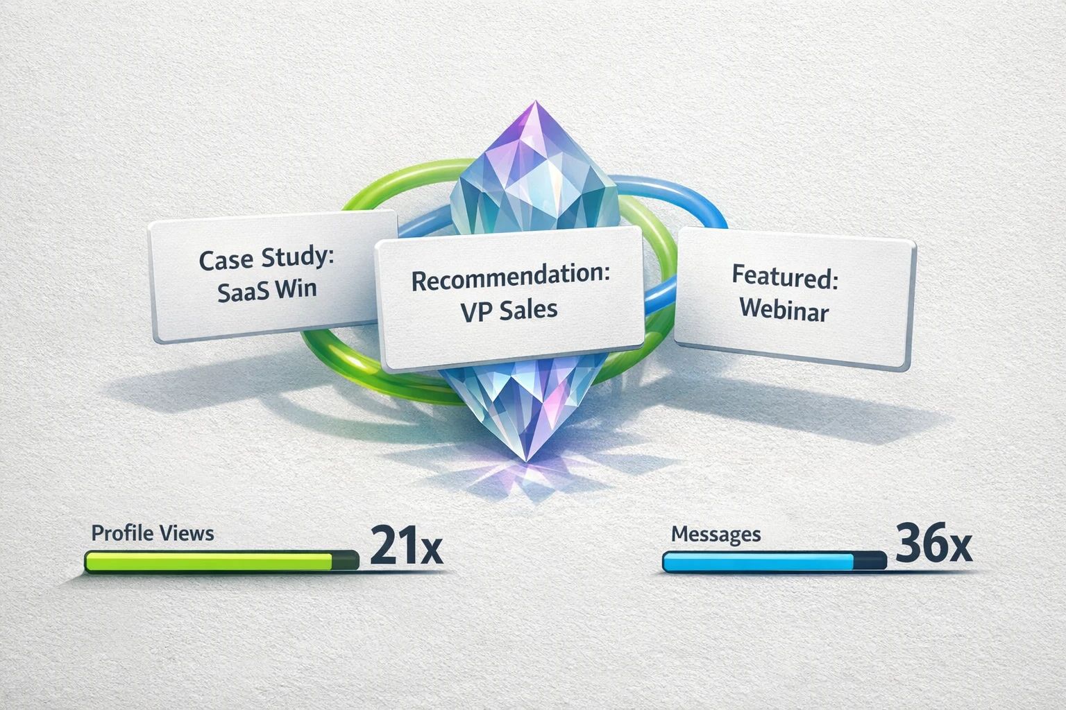 Turn 'Featured' into a credibility hub—display case studies and recommendations that link profile proof to measurable inbound lift.