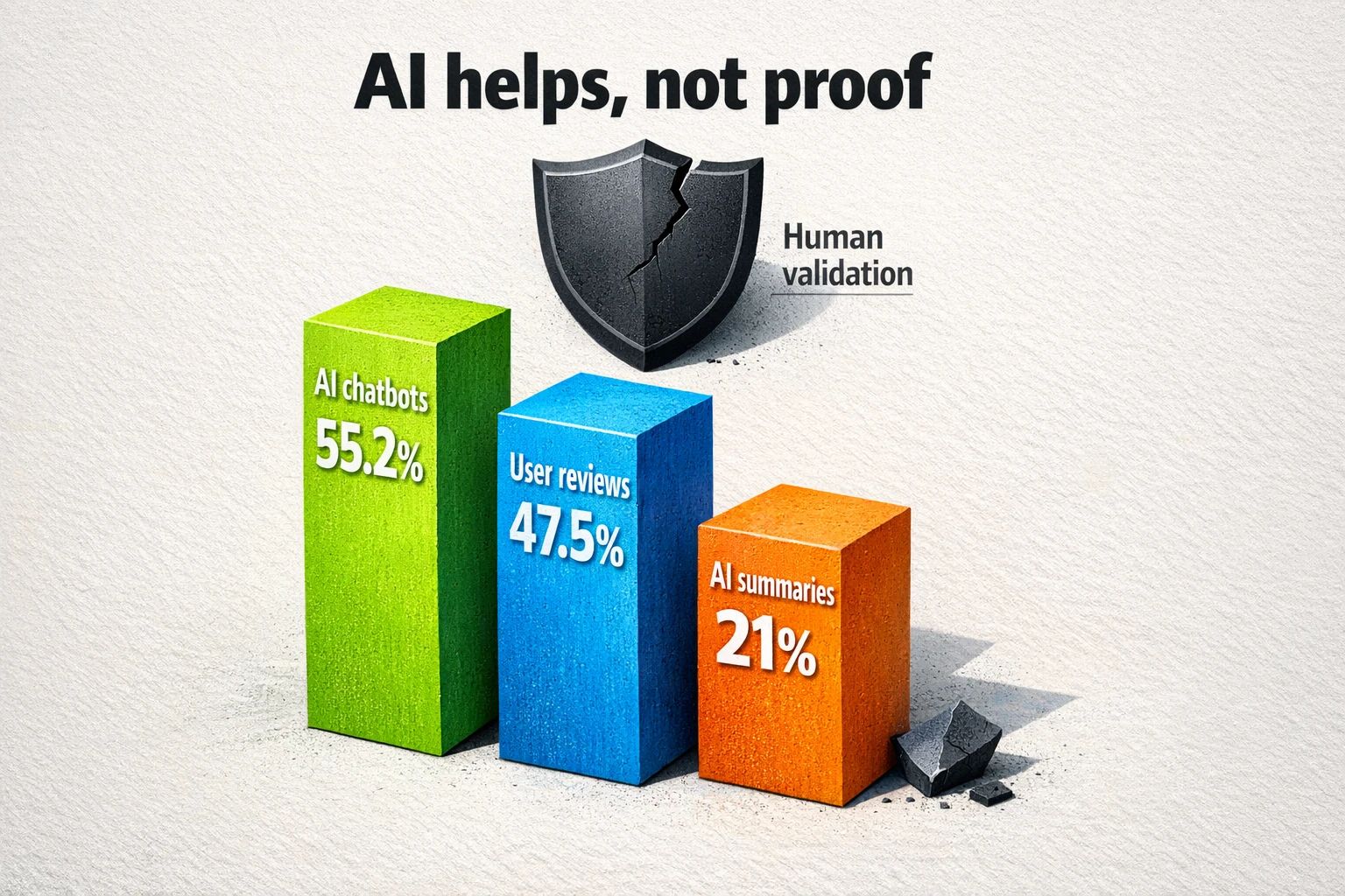Buyers use AI heavily for research, but trust still comes from proof. Pair AI-driven comparisons with human validation so procurement decisions remain defensible.